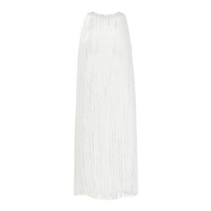 NWT Herve Leger Fringe Shift Dress white